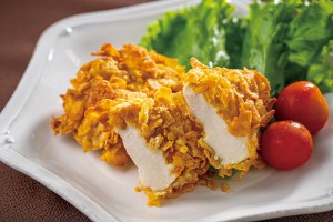 コーンフレークのチキンカツ